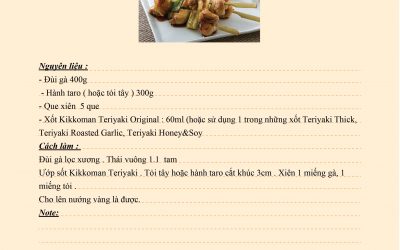 Gà xiên nướng sốt Teriyaki